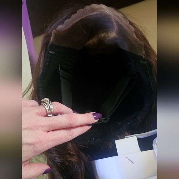 Megalook 26 Inch  Brown Wavy Human Hair Wig - Picture 12 of 14